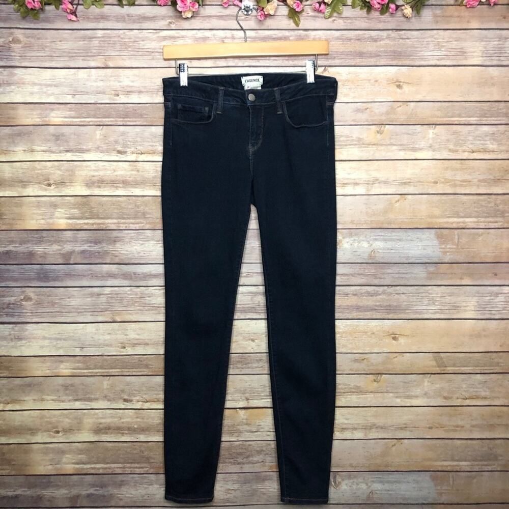 L’AGENCE Chantal Low Rise Skinny Midnight Jeans - Picture 2 of 6